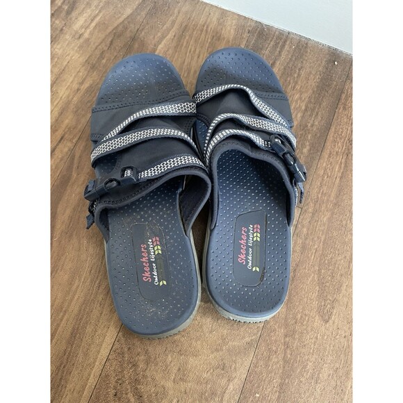 Skechers Outdoor Lifestyle Open Toe Comfort Slip On Slide Sandals Women Size 10 - Picture 3 of 5